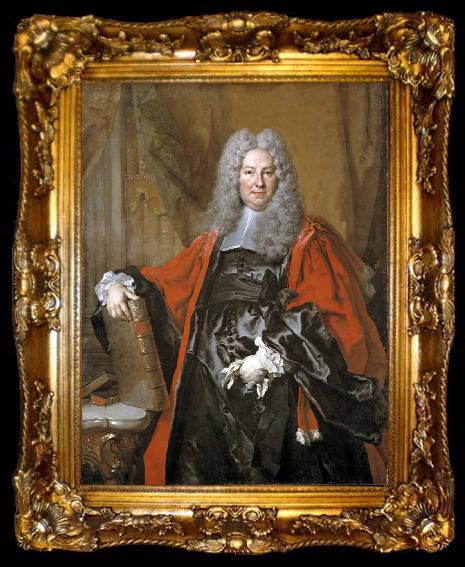 framed  Nicolas de Largilliere Portrait of Barthelemy, ta009-2